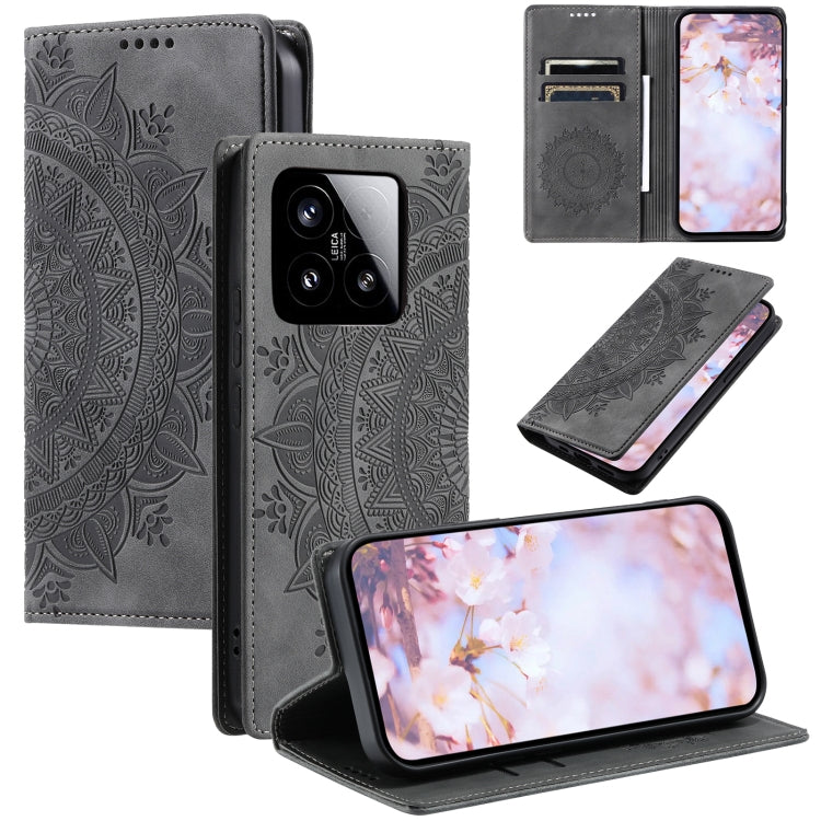 Totem Embossed Magnetic Leather Phone Case, For Xiaomi 15T Pro, For Xiaomi 15T, For Xiaomi 15 Pro, For Xiaomi 15
