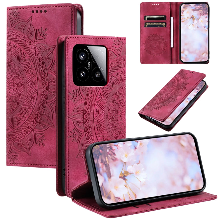 Totem Embossed Magnetic Leather Phone Case, For Xiaomi 15T Pro, For Xiaomi 15T, For Xiaomi 15 Pro, For Xiaomi 15