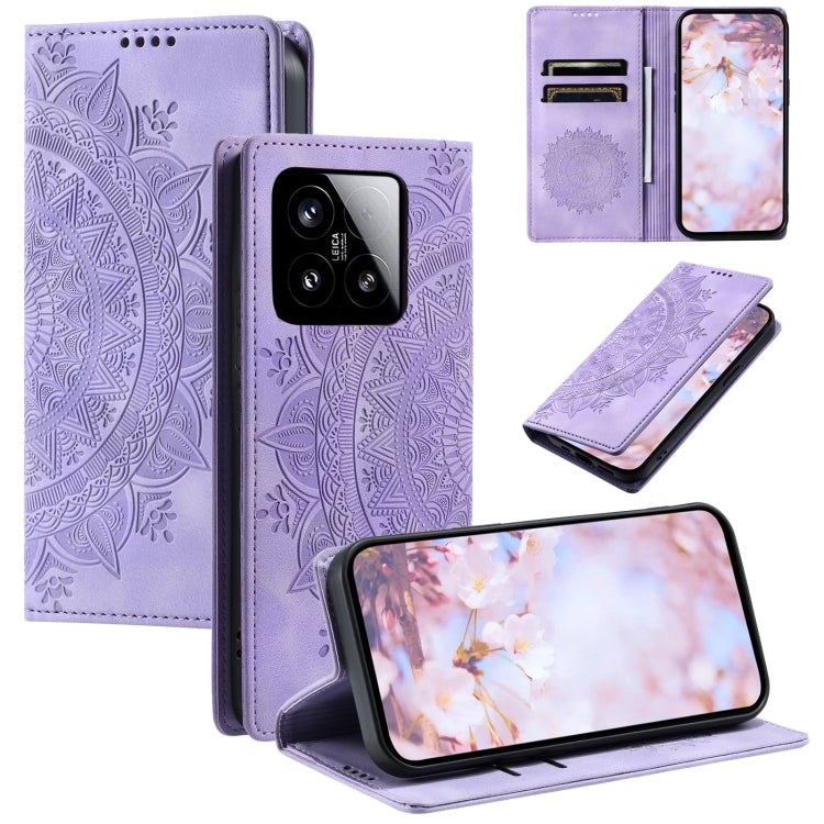 Totem Embossed Magnetic Leather Phone Case