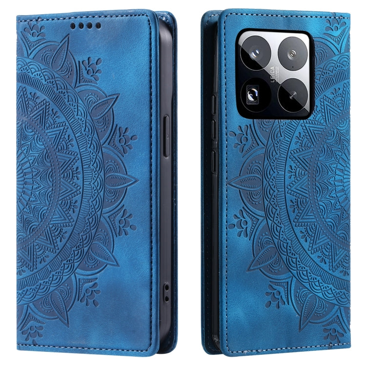 Totem Embossed Magnetic Leather Phone Case
