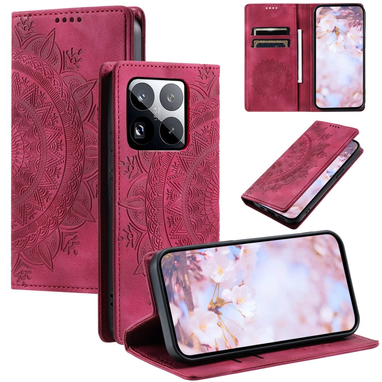 Totem Embossed Magnetic Leather Phone Case, For Xiaomi 15T Pro, For Xiaomi 15T, For Xiaomi 15 Pro, For Xiaomi 15