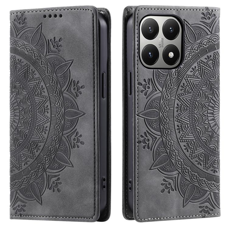 Totem Embossed Magnetic Leather Phone Case, For Xiaomi 15T Pro, For Xiaomi 15T, For Xiaomi 15 Pro, For Xiaomi 15