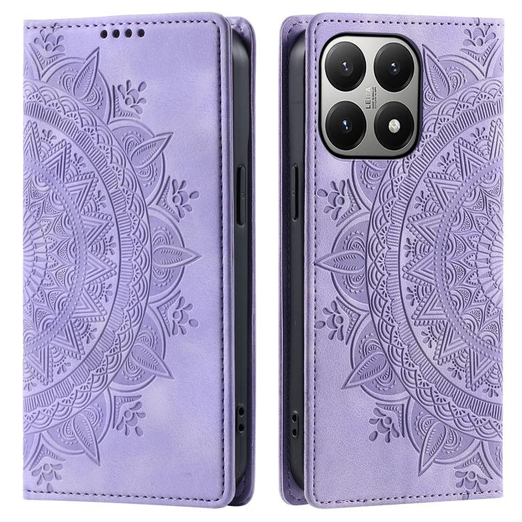 Totem Embossed Magnetic Leather Phone Case, For Xiaomi 15T Pro, For Xiaomi 15T, For Xiaomi 15 Pro, For Xiaomi 15