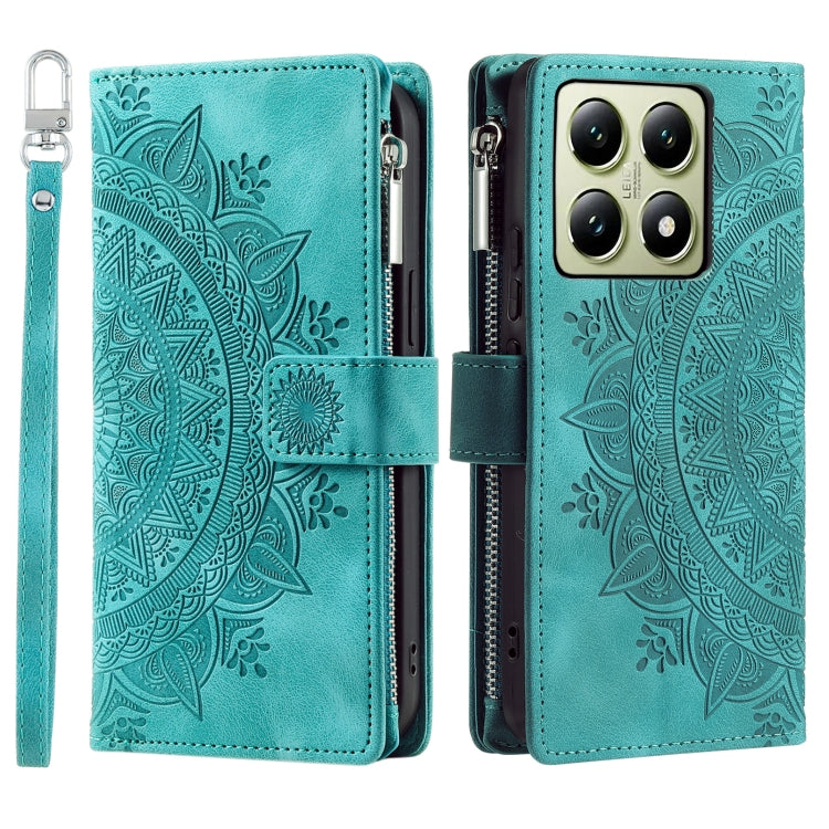 Multi-Card Totem Zipper Leather Phone Case, For Xiaomi 15 Pro, For Xiaomi 15, For Xiaomi 14T Pro, For Xiaomi 14T