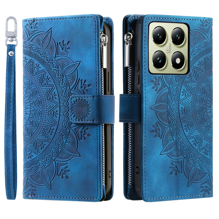 Multi-Card Totem Zipper Leather Phone Case, For Xiaomi 15 Pro, For Xiaomi 15, For Xiaomi 14T Pro, For Xiaomi 14T