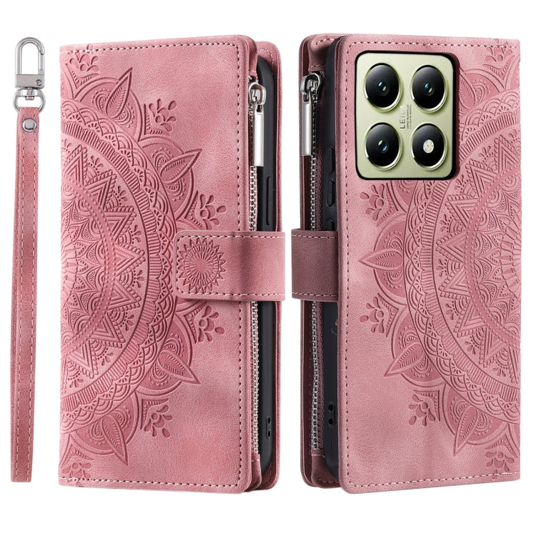 Multi-Card Totem Zipper Leather Phone Case, For Xiaomi 15 Pro, For Xiaomi 15, For Xiaomi 14T Pro, For Xiaomi 14T