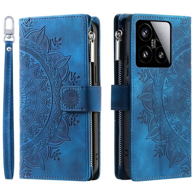 Multi-Card Totem Zipper Leather Phone Case, For Xiaomi 15 Pro, For Xiaomi 15, For Xiaomi 14T Pro, For Xiaomi 14T