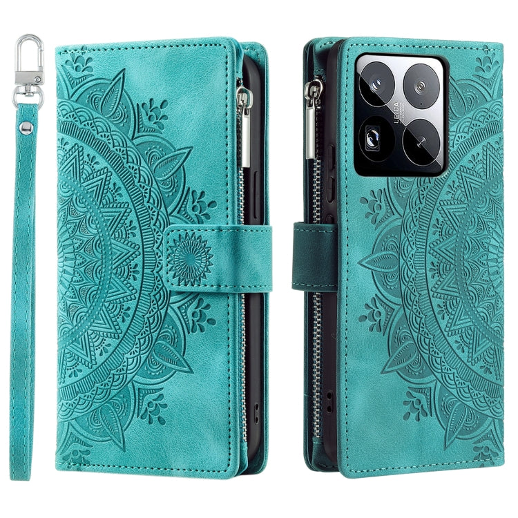 Multi-Card Totem Zipper Leather Phone Case
