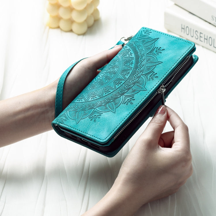 Multi-Card Totem Zipper Leather Phone Case
