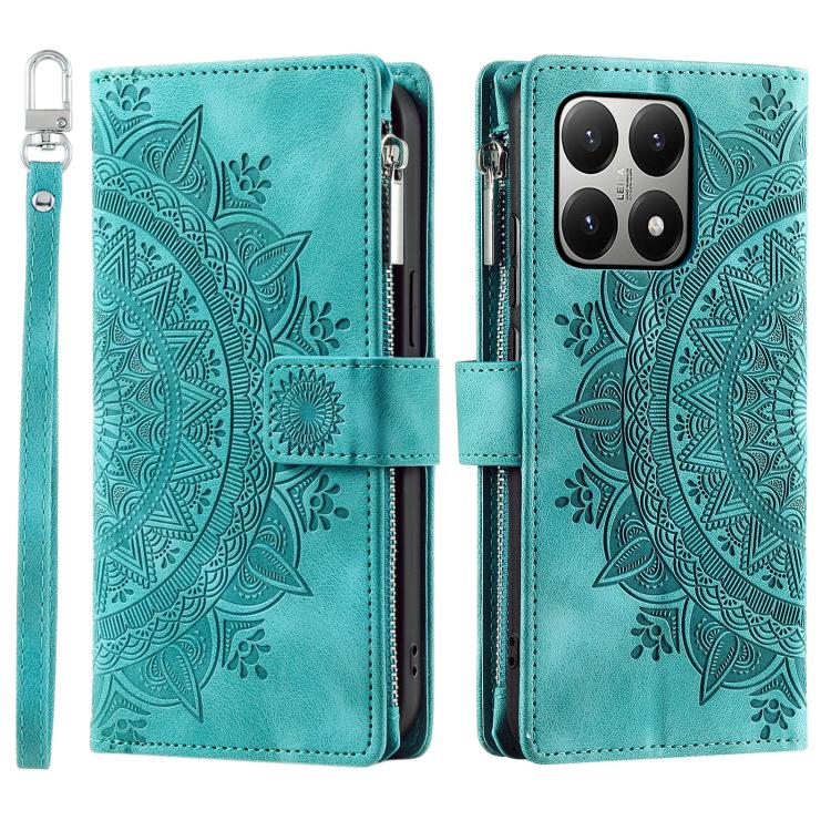 Multi-Card Totem Zipper Leather Phone Case, For Xiaomi 15T Pro, For Xiaomi 15T, For Xiaomi 15 Pro, For Xiaomi 15