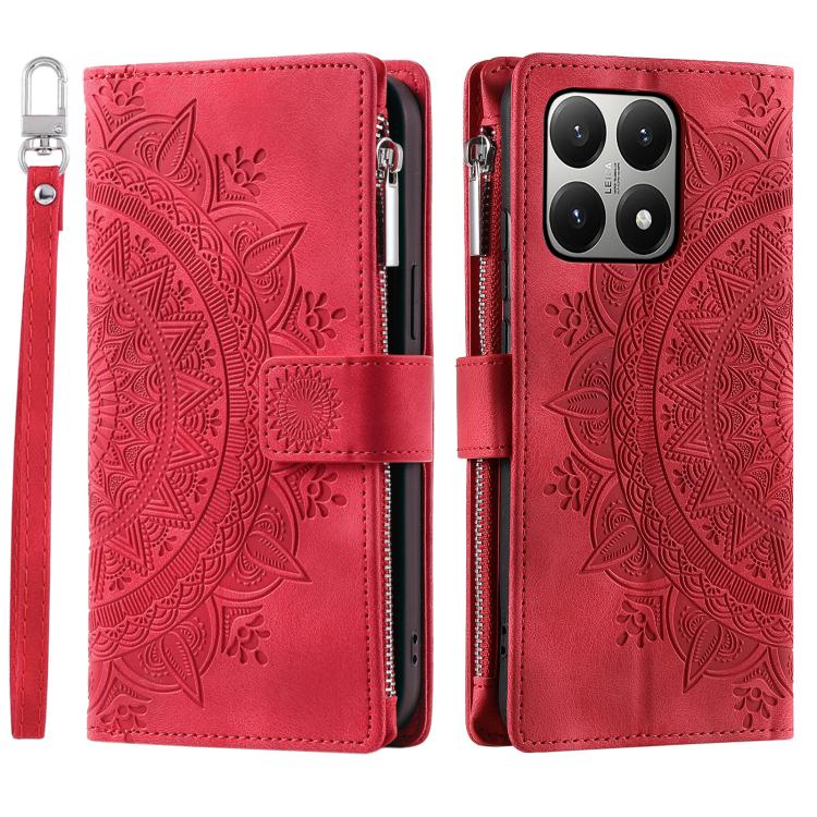 Multi-Card Totem Zipper Leather Phone Case, For Xiaomi 15T Pro, For Xiaomi 15T, For Xiaomi 15 Pro, For Xiaomi 15