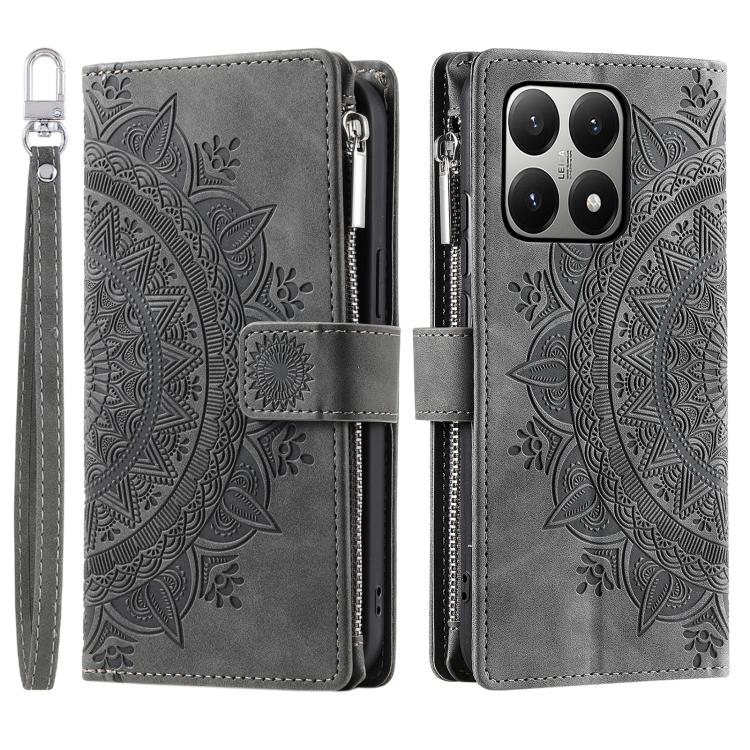 Multi-Card Totem Zipper Leather Phone Case, For Xiaomi 15T Pro, For Xiaomi 15T, For Xiaomi 15 Pro, For Xiaomi 15