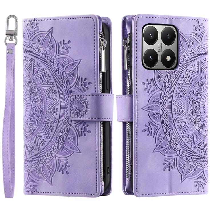 Multi-Card Totem Zipper Leather Phone Case, For Xiaomi 15T Pro, For Xiaomi 15T, For Xiaomi 15 Pro, For Xiaomi 15