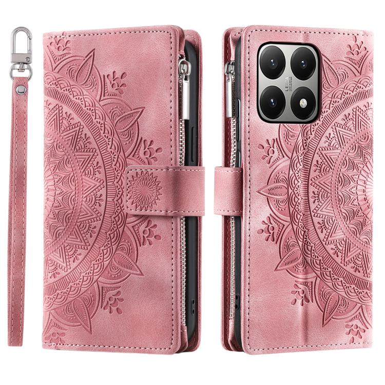 Multi-Card Totem Zipper Leather Phone Case, For Xiaomi 15T Pro, For Xiaomi 15T, For Xiaomi 15 Pro, For Xiaomi 15