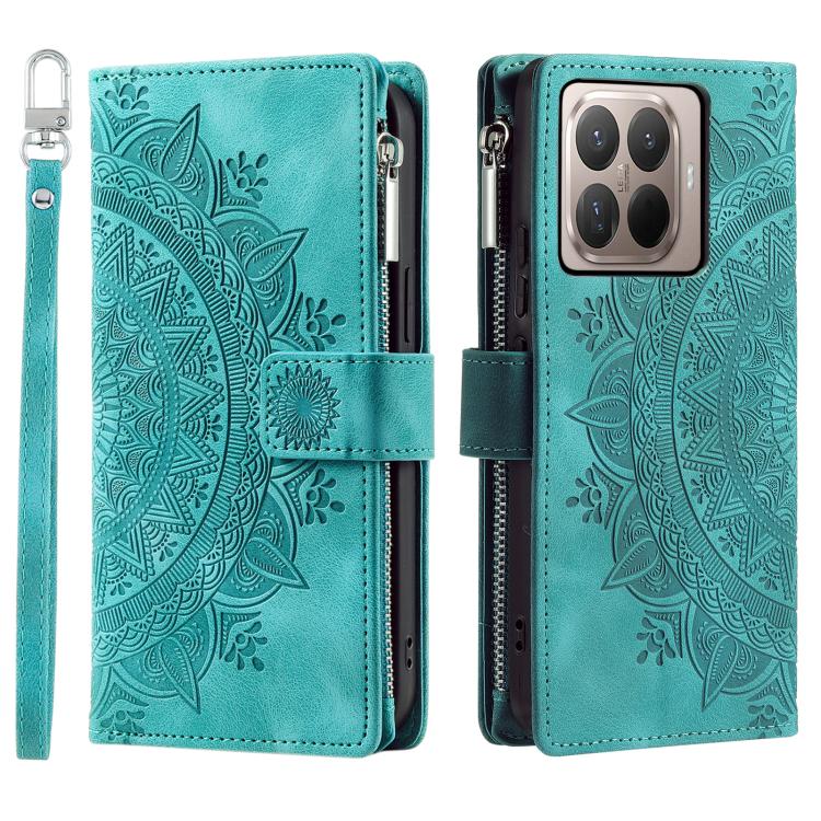 Multi-Card Totem Zipper Leather Phone Case, For Xiaomi 15T Pro, For Xiaomi 15T, For Xiaomi 15 Pro, For Xiaomi 15