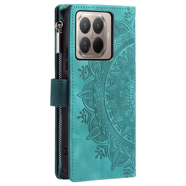 Multi-Card Totem Zipper Leather Phone Case, For Xiaomi 15T Pro, For Xiaomi 15T, For Xiaomi 15 Pro, For Xiaomi 15