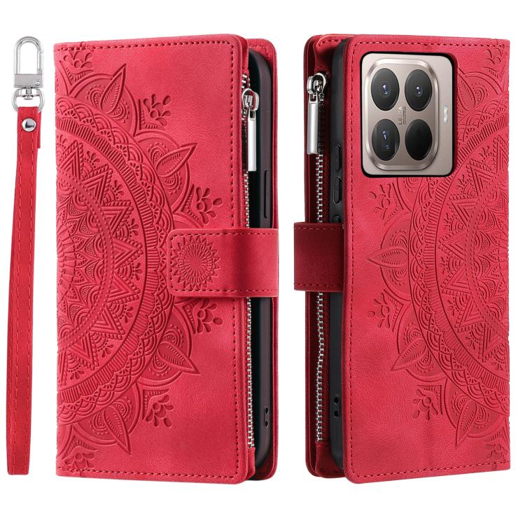 Multi-Card Totem Zipper Leather Phone Case, For Xiaomi 15T Pro, For Xiaomi 15T, For Xiaomi 15 Pro, For Xiaomi 15