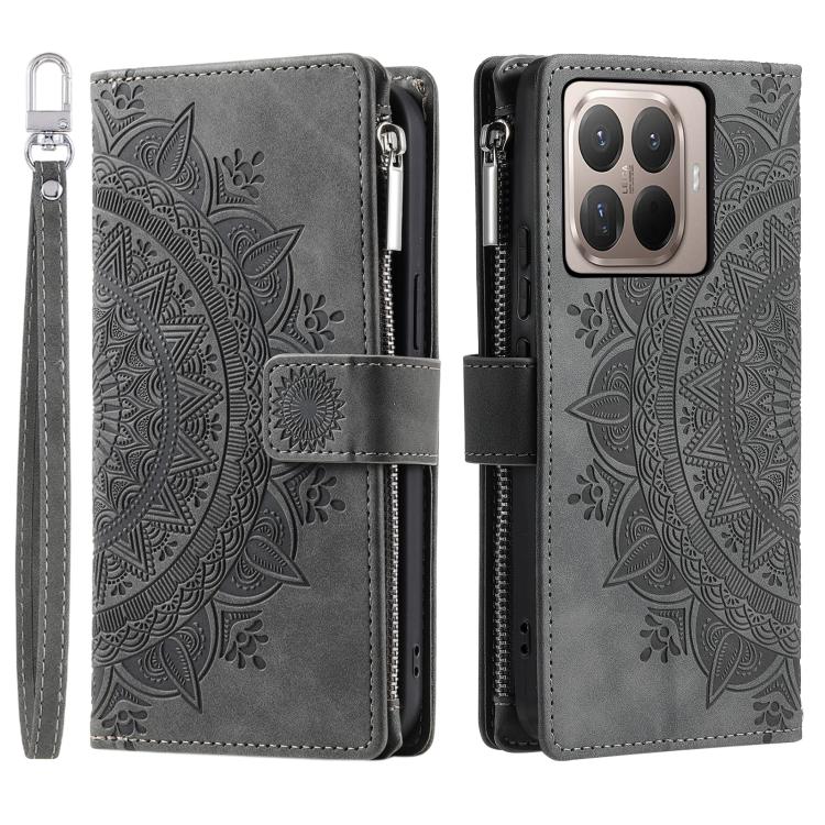 Multi-Card Totem Zipper Leather Phone Case, For Xiaomi 15T Pro, For Xiaomi 15T, For Xiaomi 15 Pro, For Xiaomi 15