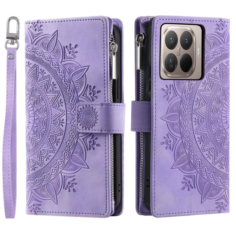 Multi-Card Totem Zipper Leather Phone Case, For Xiaomi 15T Pro, For Xiaomi 15T, For Xiaomi 15 Pro, For Xiaomi 15