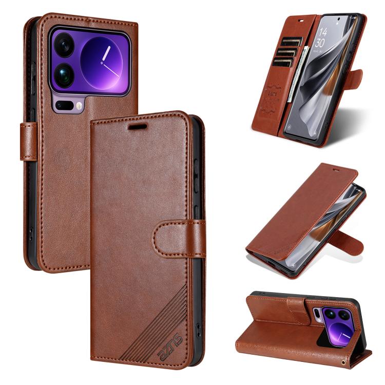 AZNS Sheepskin Texture Flip Leather Phone Case, For Xiaomi 17 Pro Max, For Xiaomi 17 Pro, For Xiaomi 17, For Xiaomi 15T Pro 5G, For Xiaomi 15T 5G, For Xiaomi 15 Ultra, For Xiaomi 15 Pro, For Xiaomi 15