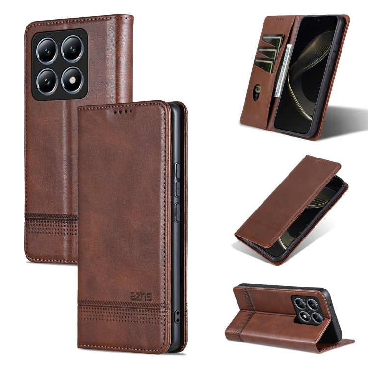 AZNS Magnetic Calf Texture Flip Leather Phone Case