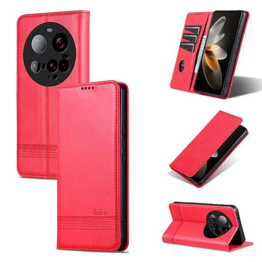 AZNS Magnetic Calf Texture Flip Leather Phone Case, For Xiaomi 15 Ultra, For Xiaomi 15 Pro, For Xiaomi 15, For Xiaomi 14T Pro, For Xiaomi 14T