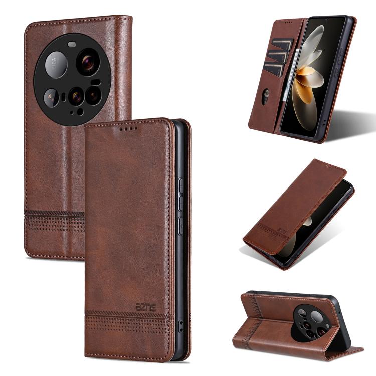 AZNS Magnetic Calf Texture Flip Leather Phone Case