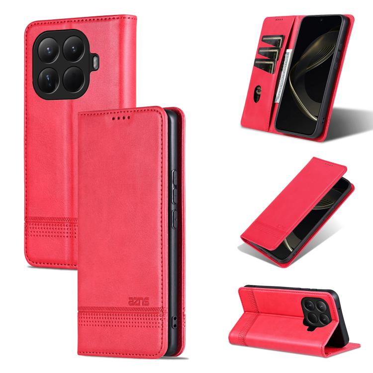 AZNS Magnetic Calf Texture Flip Leather Phone Case, For Xiaomi 17 Pro Max, For Xiaomi 17 Pro, For Xiaomi 17, For Xiaomi 15T Pro 5G