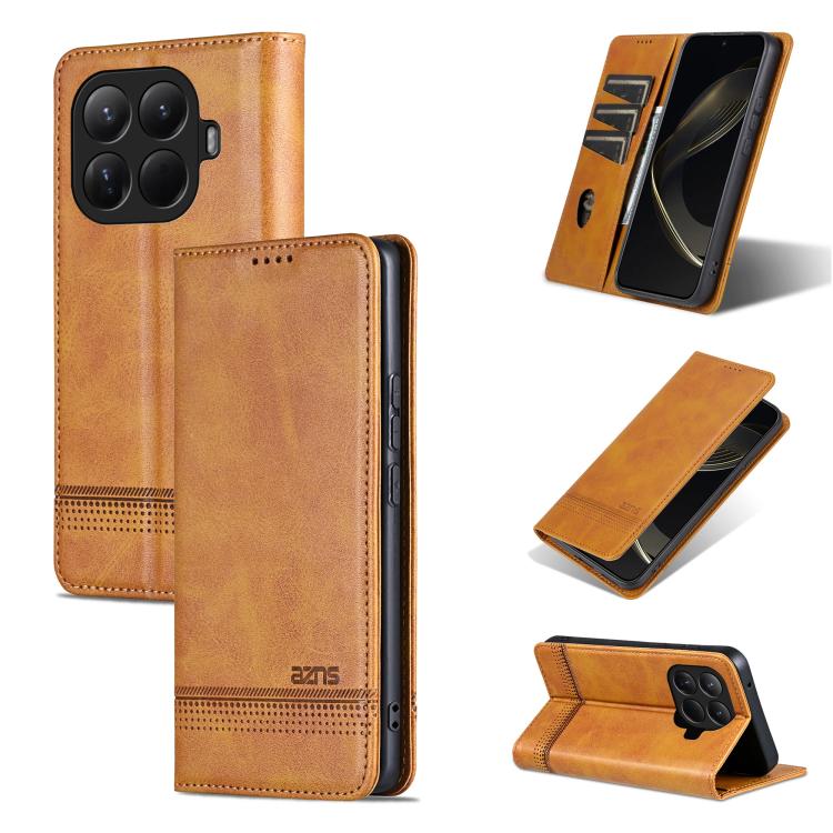AZNS Magnetic Calf Texture Flip Leather Phone Case, For Xiaomi 17 Pro Max, For Xiaomi 17 Pro, For Xiaomi 17, For Xiaomi 15T Pro 5G