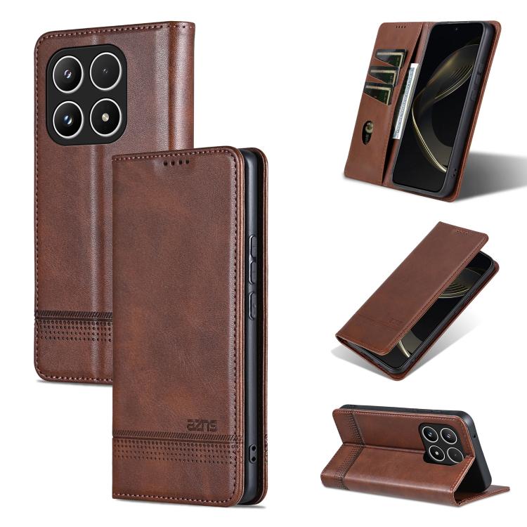 AZNS Magnetic Calf Texture Flip Leather Phone Case