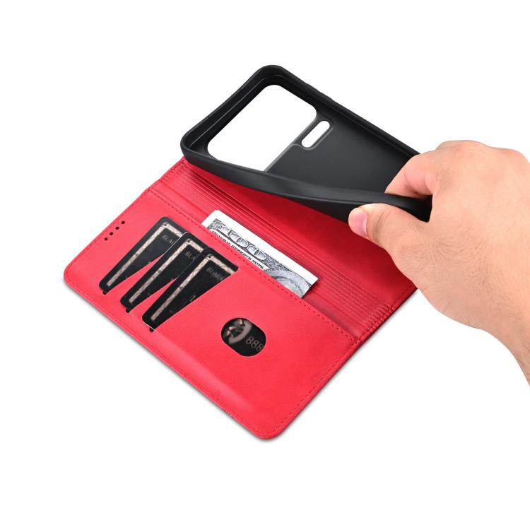 AZNS Magnetic Calf Texture Flip Leather Phone Case, For Xiaomi 17 Pro Max, For Xiaomi 17 Pro, For Xiaomi 17, For Xiaomi 15T Pro 5G