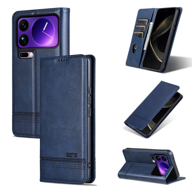 AZNS Magnetic Calf Texture Flip Leather Phone Case, For Xiaomi 17 Pro Max, For Xiaomi 17 Pro, For Xiaomi 17, For Xiaomi 15T Pro 5G