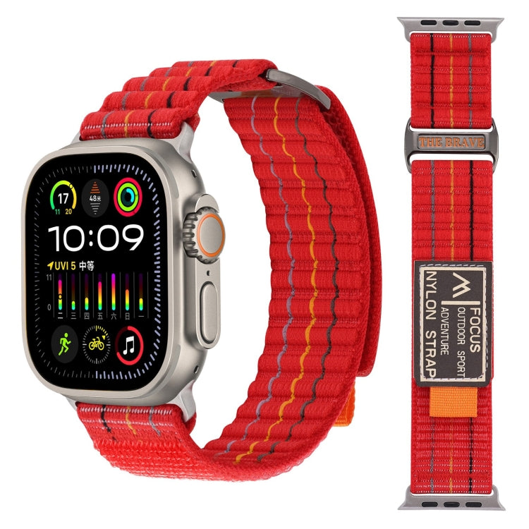 Dual-section Sports Nylon Loop Watch Band, For Apple Watch 46mm / 49mm / 45mm / 44mm, For Apple Watch 42mm / 41mm / 40mm / 38mm