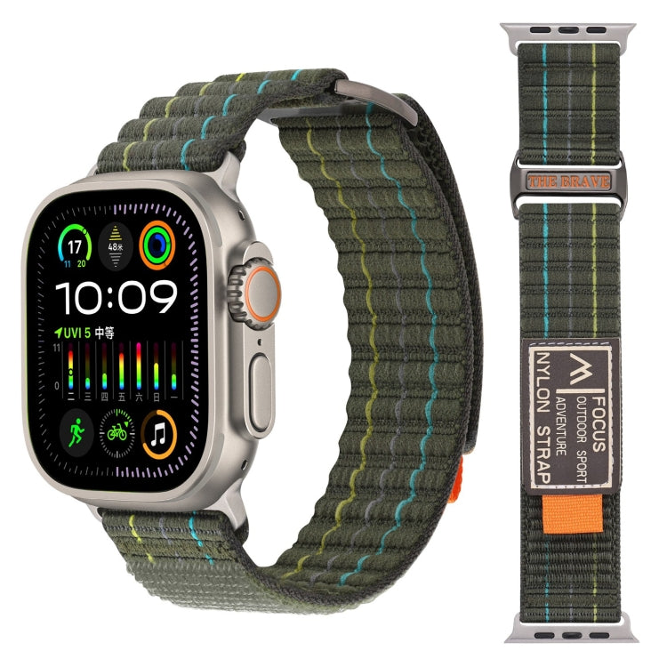 Dual-section Sports Nylon Loop Watch Band, For Apple Watch 46mm / 49mm / 45mm / 44mm, For Apple Watch 42mm / 41mm / 40mm / 38mm