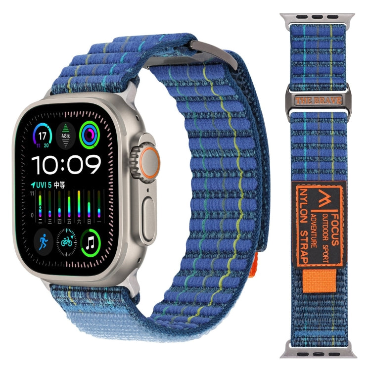 Dual-section Sports Nylon Loop Watch Band, For Apple Watch 46mm / 49mm / 45mm / 44mm, For Apple Watch 42mm / 41mm / 40mm / 38mm