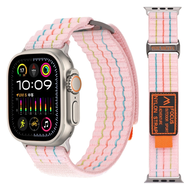 Dual-section Sports Nylon Loop Watch Band, For Apple Watch 46mm / 49mm / 45mm / 44mm, For Apple Watch 42mm / 41mm / 40mm / 38mm