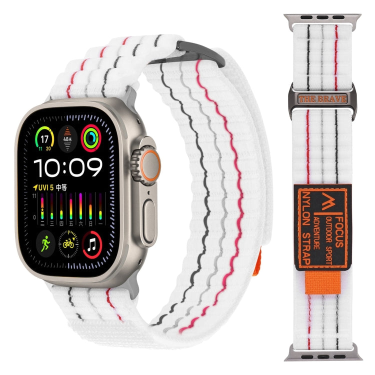 Dual-section Sports Nylon Loop Watch Band, For Apple Watch 46mm / 49mm / 45mm / 44mm, For Apple Watch 42mm / 41mm / 40mm / 38mm