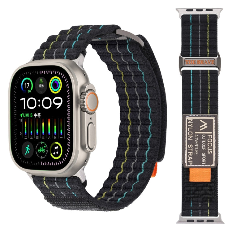 Dual-section Sports Nylon Loop Watch Band, For Apple Watch 46mm / 49mm / 45mm / 44mm, For Apple Watch 42mm / 41mm / 40mm / 38mm