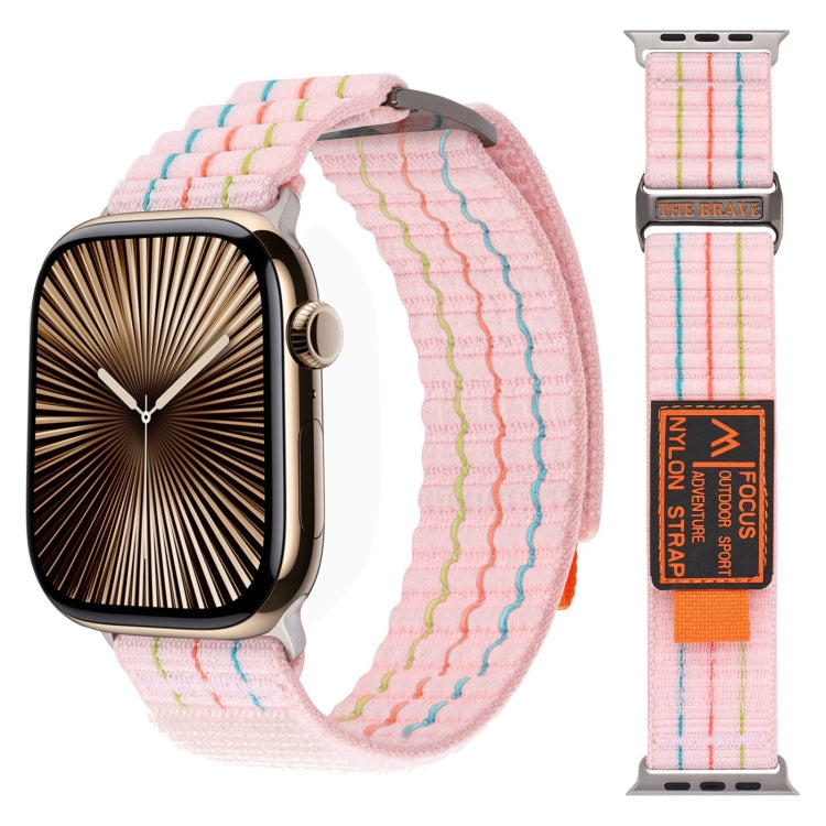 Dual-section Sports Nylon Loop Watch Band, For Apple Watch 46mm / 49mm / 45mm / 44mm, For Apple Watch 42mm / 41mm / 40mm / 38mm