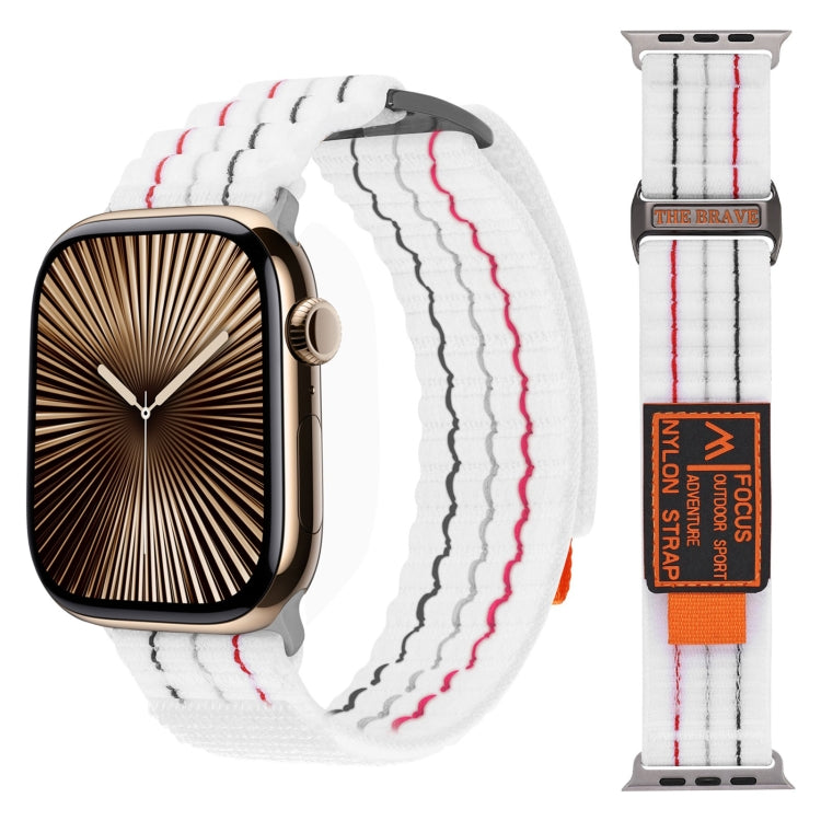 Dual-section Sports Nylon Loop Watch Band, For Apple Watch 46mm / 49mm / 45mm / 44mm, For Apple Watch 42mm / 41mm / 40mm / 38mm