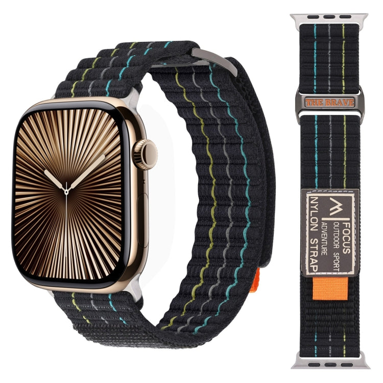 Dual-section Sports Nylon Loop Watch Band, For Apple Watch 46mm / 49mm / 45mm / 44mm, For Apple Watch 42mm / 41mm / 40mm / 38mm