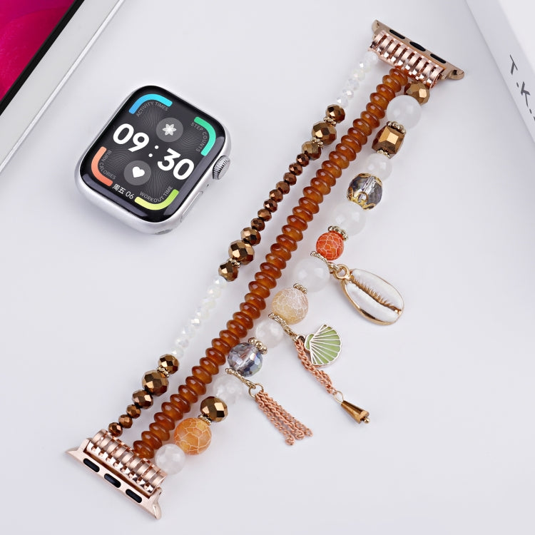 Shell Beads Chain Watch Band, For Apple Watch 46mm / 49mm / 45mm / 44mm, For Apple Watch 42mm / 41mm / 40mm / 38mm