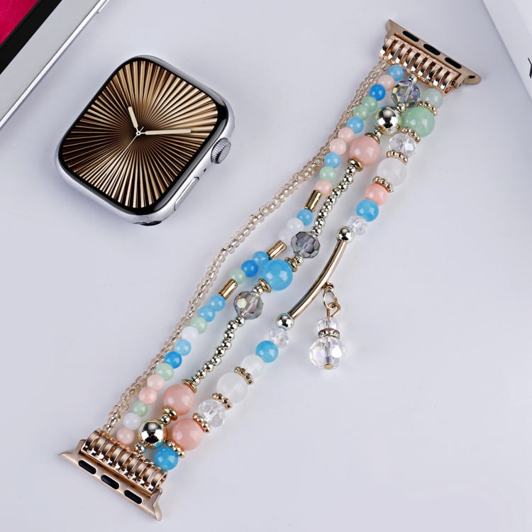 Four-row Copper Beads Chain Watch Band, For Apple Watch 46mm / 49mm / 45mm / 44mm, For Apple Watch 42mm / 41mm / 40mm / 38mm