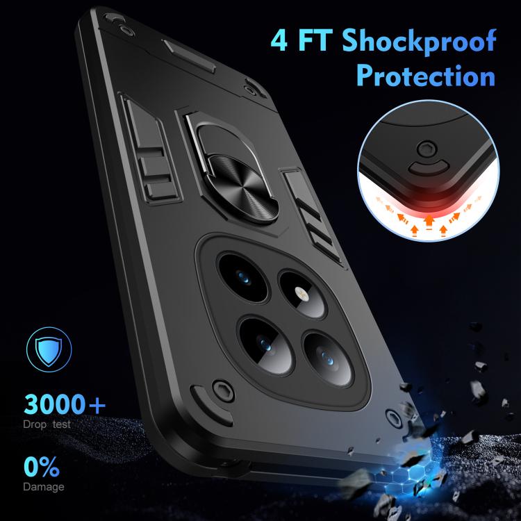 Shockproof Metal Ring Holder Phone Case, For Redmi Note 15 Pro+ 5G Global 163.3mm, For Redmi Note 15 Pro 5G Global 163.6mm, For Redmi Note 15 5G Global 164mm, For Redmi 15C 5G / 4G Global 171mm / Poco C85 4G, For Xiaomi 15T Pro, For Xiaomi 15T         ...