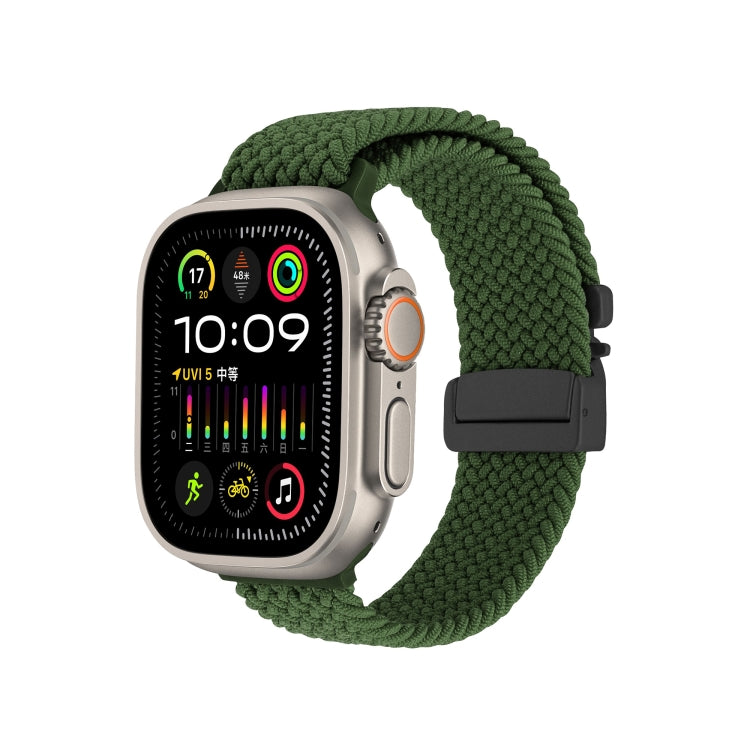 Snap Button Braided Watch Band, For Apple Watch 46mm / 49mm / 45mm / 44mm