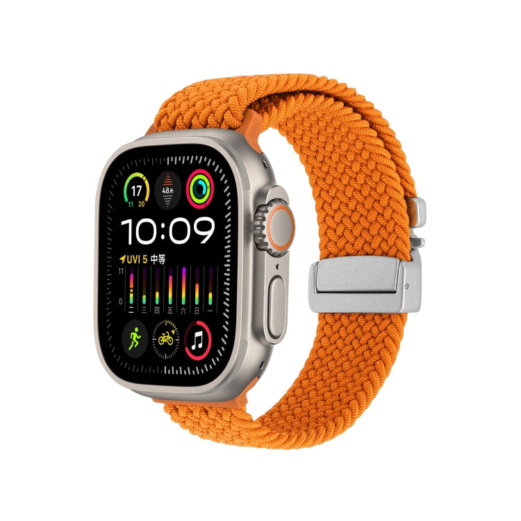 Snap Button Braided Watch Band, For Apple Watch 46mm / 49mm / 45mm / 44mm