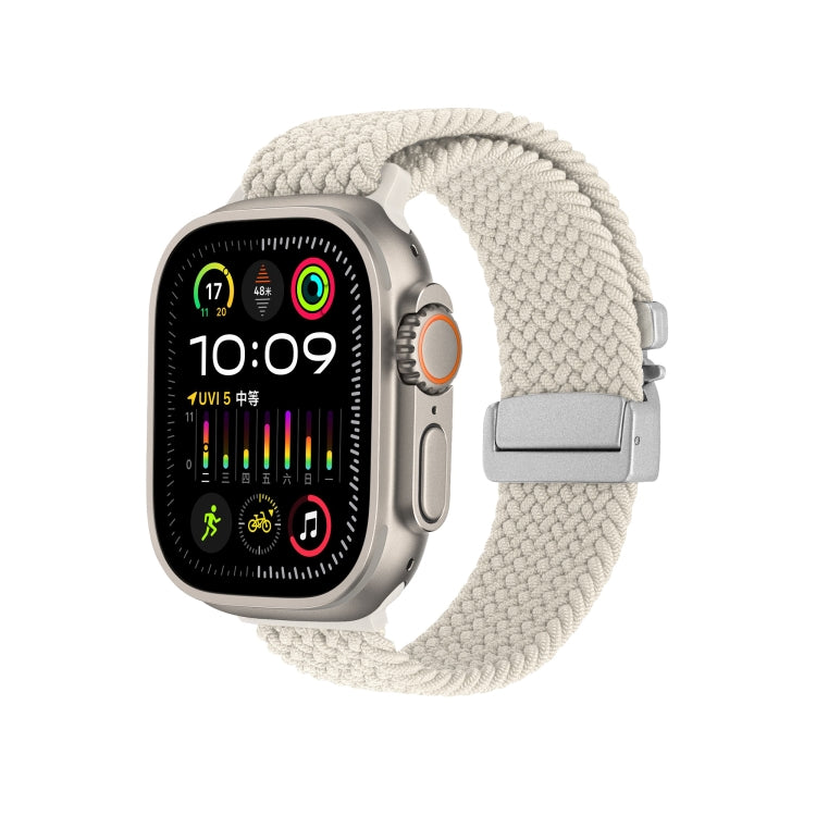 Snap Button Braided Watch Band, For Apple Watch 46mm / 49mm / 45mm / 44mm