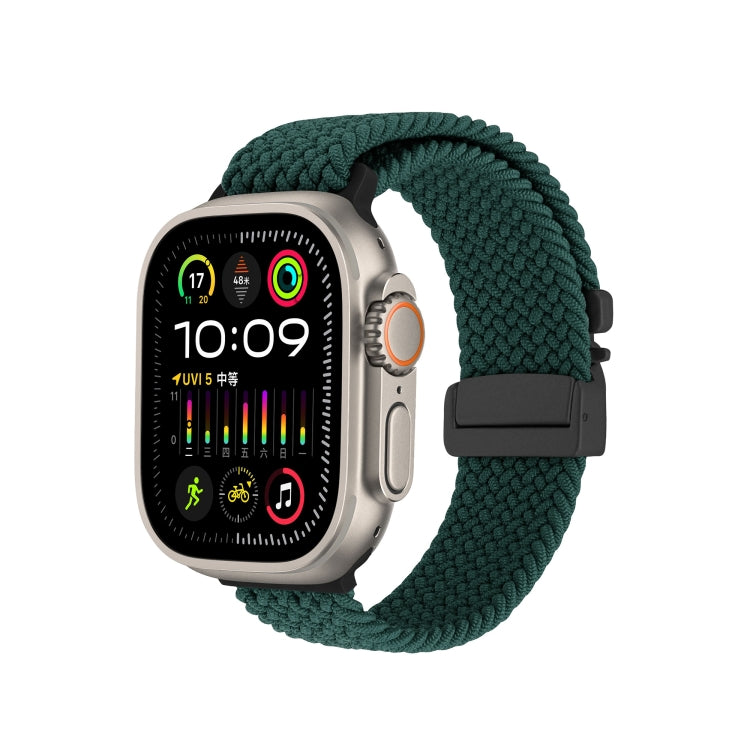 Snap Button Braided Watch Band, For Apple Watch 46mm / 49mm / 45mm / 44mm