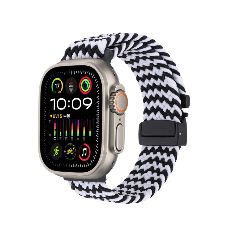 Snap Button Braided Watch Band, For Apple Watch 46mm / 49mm / 45mm / 44mm