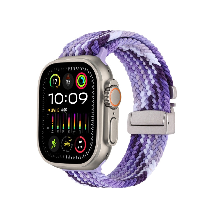 Snap Button Braided Watch Band, For Apple Watch 46mm / 49mm / 45mm / 44mm